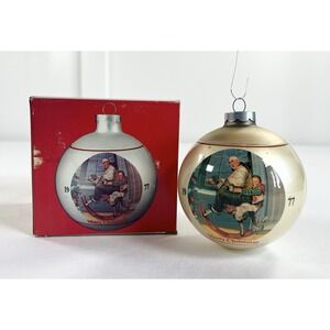 Vintage Norman Rockwell's Limited Ed 1977 Christmas Ornament #3 Rocking Horse